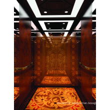 Luxurious Gloden Passenger Elevator Cabin For Hotel